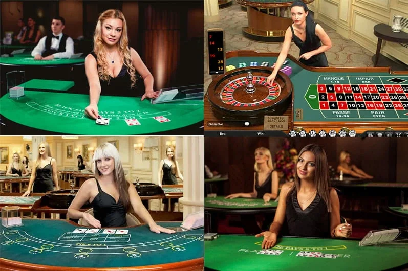 Antarmuka permainan meja kasino live pada perangkat mobile